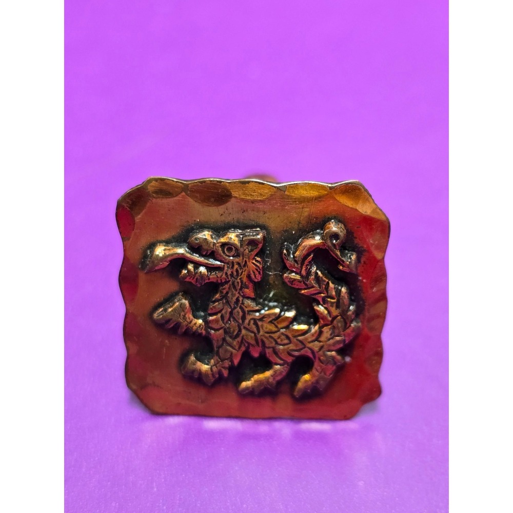 Copper Dragon Cufflinks Sqaure